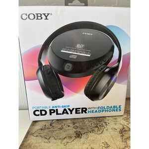 Coby Portable Anti Skip CD‎ Player Digital with Foldable Headphones